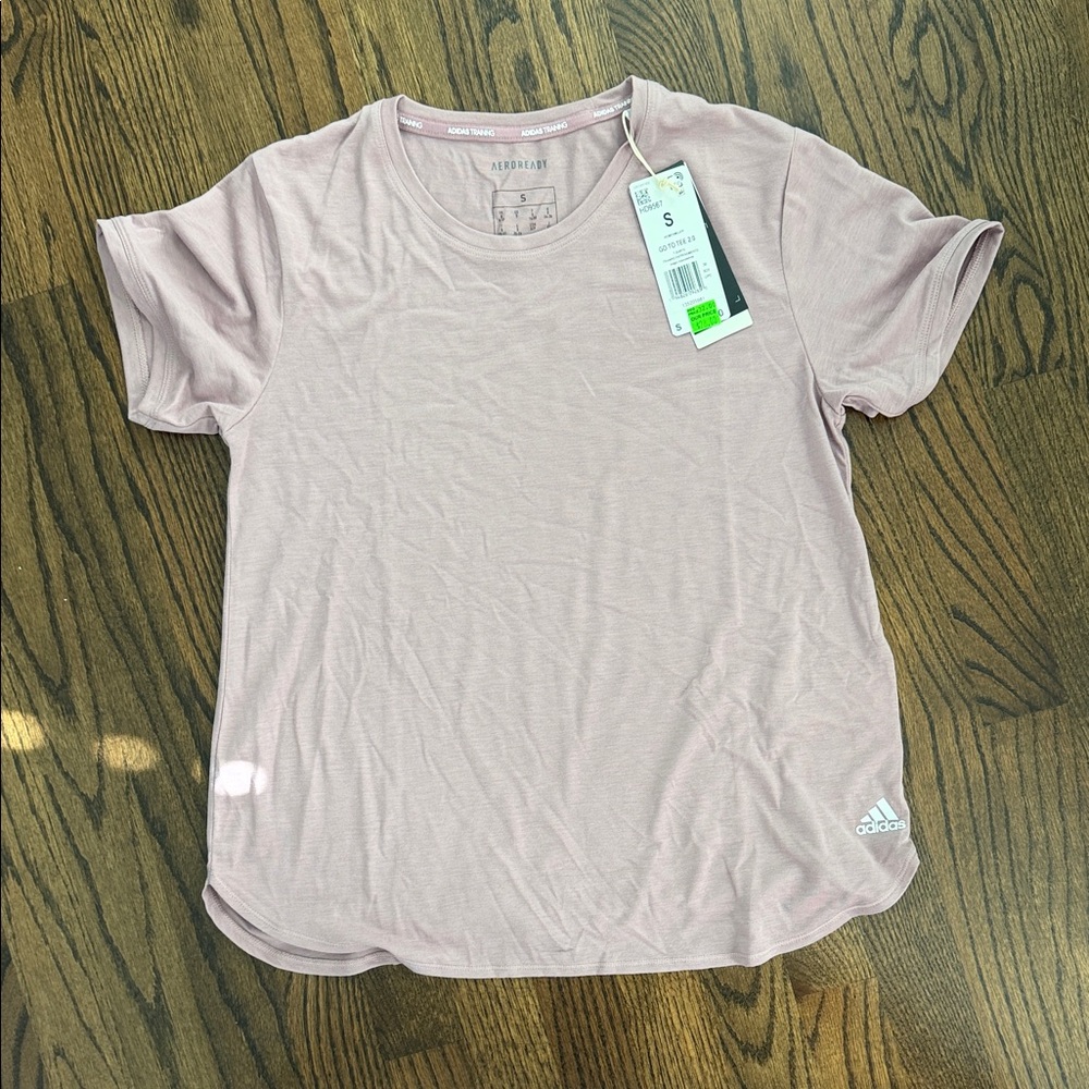 Adidas Women's Light Pink Short Sleeve Tee
